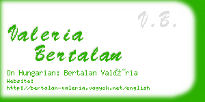 valeria bertalan business card